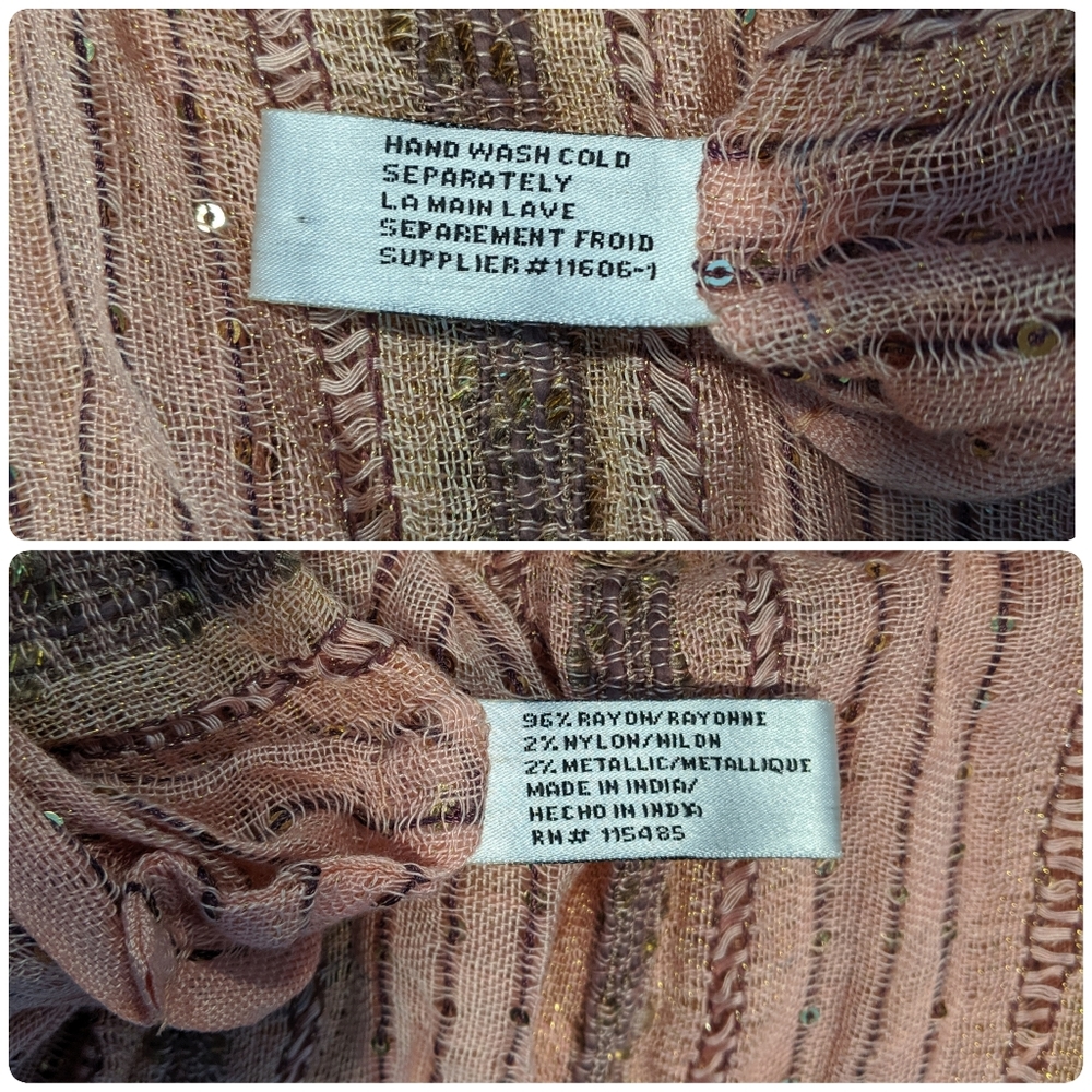 🍍Blush Pink Shimmer Infinity Scarf 🍍 - Picture 5 of 7